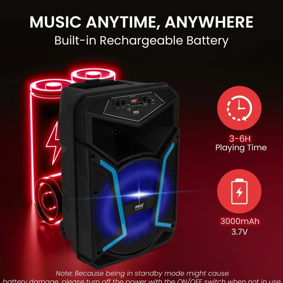 Portable Bluetooth Pa Speaker System Kit<Pyle Outlet