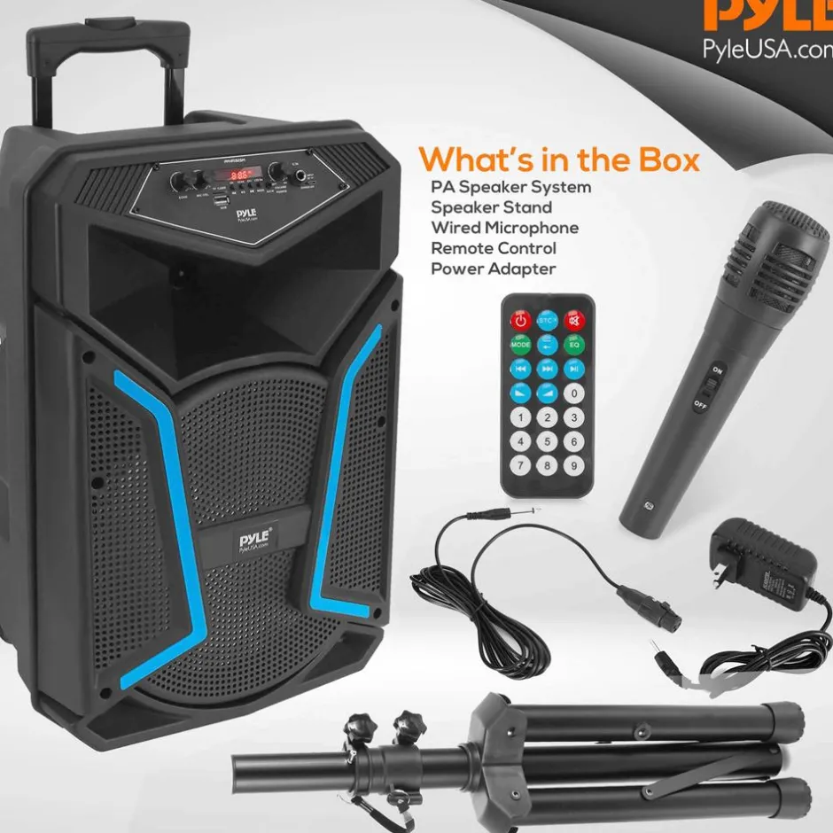Portable Bluetooth Pa Speaker System Kit<Pyle Outlet