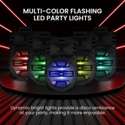 Portable Bluetooth PA Speaker 800W Rechargeable LED Lights<Pyle Sale