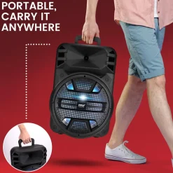 Portable Bluetooth PA Speaker 800W Rechargeable LED Lights<Pyle Sale
