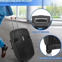 Portable Bluetooth Pa Speaker System<Pyle New