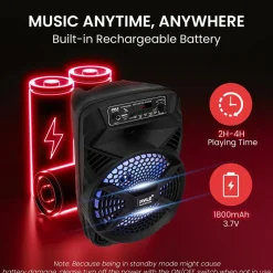 Portable Bluetooth PA Speaker 300W Rechargeable 8