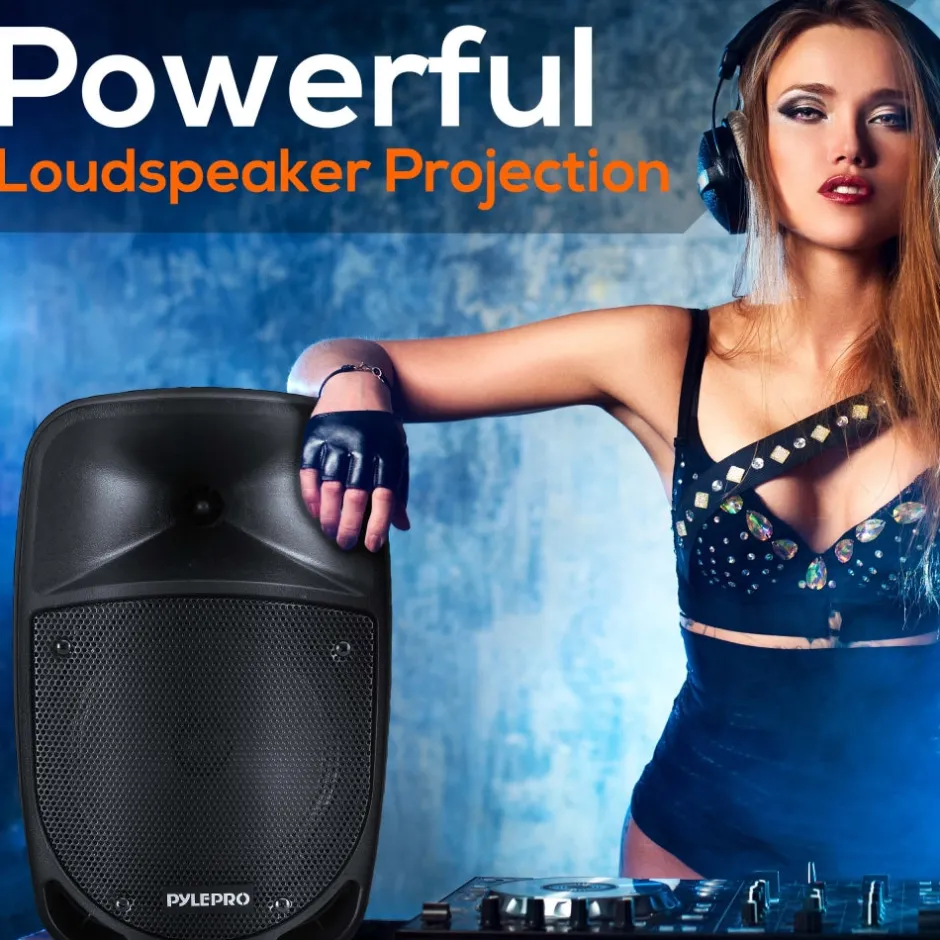 Portable Bluetooth PA Speaker 1200W Rechargeable Battery 12" Subwoofer<Pyle New