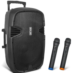 Portable Bluetooth PA Speaker 1600W Rechargeable Battery 15" w/ Mics<Pyle Outlet