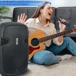 Portable Bluetooth PA Speaker 1600W Rechargeable Battery 15