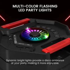 Portable Bluetooth PA Speaker 400W Rechargeable LED Lights 8