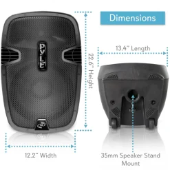 Portable Bluetooth PA Speaker, 1000W, Rechargeable, 12
