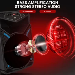 Portable Bluetooth Pa Speaker System Kit<Pyle Outlet