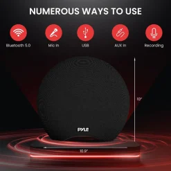 Portable Bluetooth Speaker 280W Waterproof Wireless Mic Rechargeable Battery<Pyle Clearance
