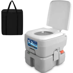 Portable Camping Toilet, Leak-Proof, 5.3 Gal Waste Tank, Easy Clean<SereneLife Discount