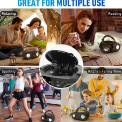 Portable CD Player Boombox, Bluetooth, 50W, Camouflage Design<Pyle Sale