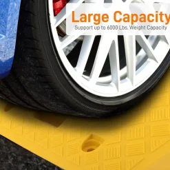 Portable Curb Ramps 6,600 lbs Capacity Heavy Duty Plastic 2PC Set<Pyle New
