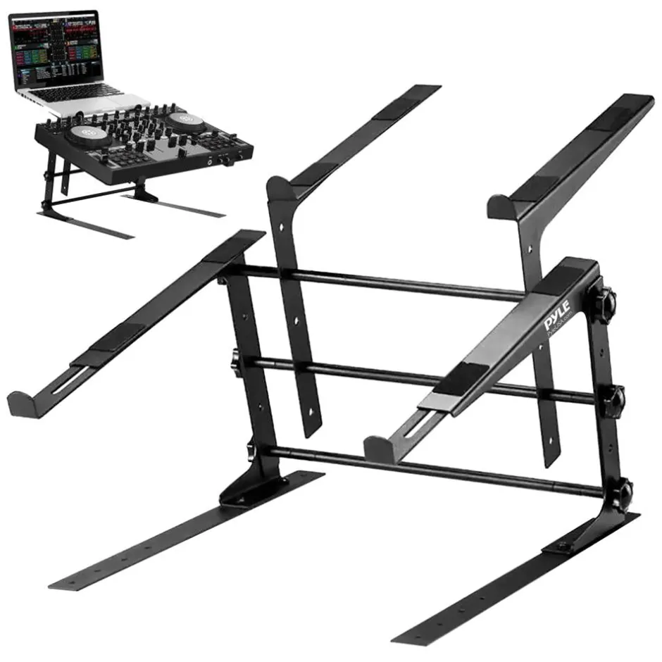 Portable Dual Laptop Stand - Ergonomic Adjustable Steel Design<Pyle Clearance