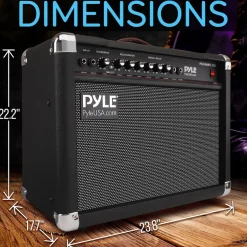 Portable Guitar Amp 40W High-Def Speakers Lightweight Wood Construction<Pyle Best