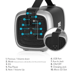 Portable Hi-Fi Bluetooth Speaker Radio<Pyle Sale