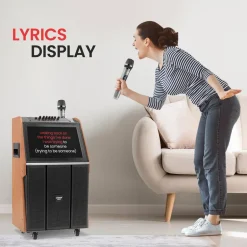 Portable Karaoke Machine, HD Screen, Dual Wireless Mics, Easy Transport<Pyle Discount
