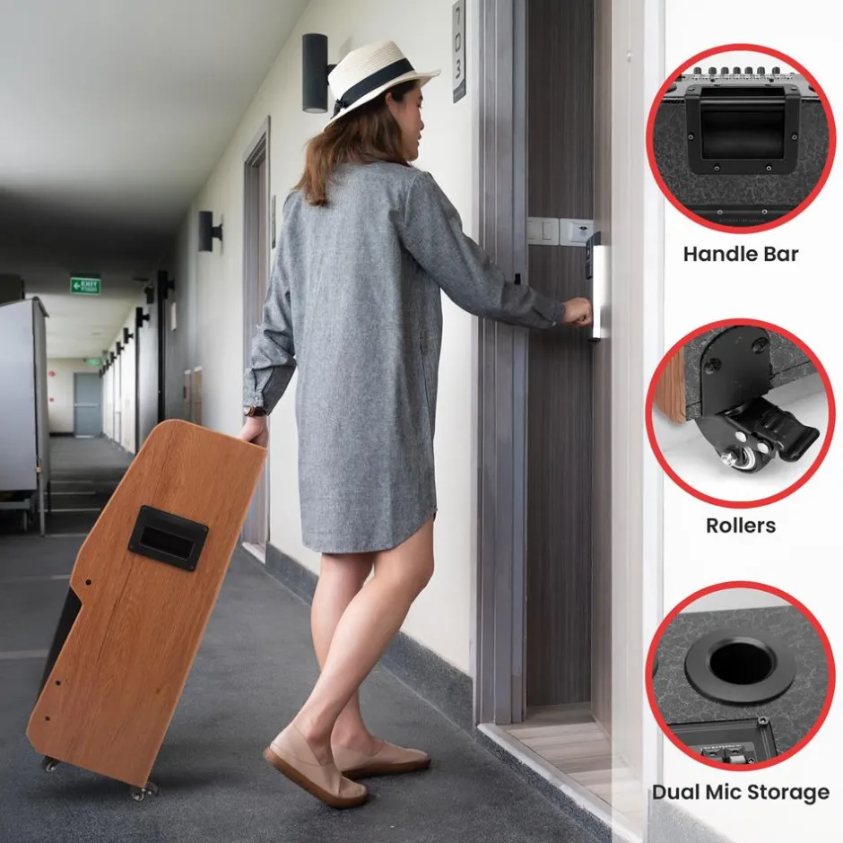 Portable Karaoke Machine, HD Screen, Dual Wireless Mics, Easy Transport<Pyle Discount