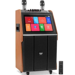 Portable Karaoke Machine, HD Touch Screen, Dual Wireless Mics, Trolley<Pyle Discount