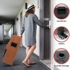 Portable Karaoke Machine, HD Touch Screen, Dual Wireless Mics, Trolley<Pyle Discount