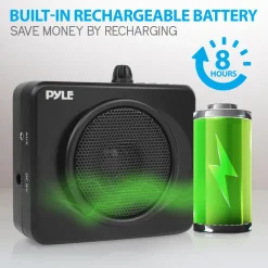 Portable PA Speaker System, Voice Amplifier, Rechargeable, USB/MP3 Playback<Pyle Online
