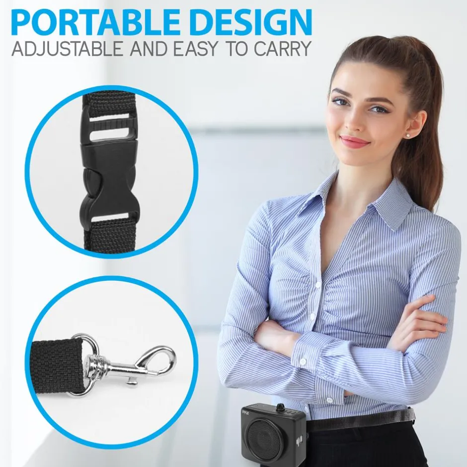 Portable PA Speaker System, Voice Amplifier, Rechargeable, USB/MP3 Playback<Pyle Online