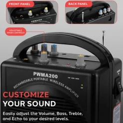 Portable PA Speaker System - Amplifies Voice - Rechargeable Battery<Pyle Sale
