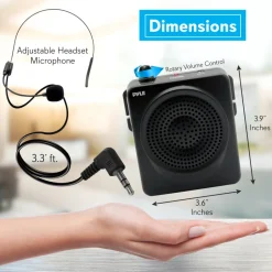 Portable PA Speaker Voice Amplifier - 8hr Battery, Headset Mic, Compact<Pyle Discount