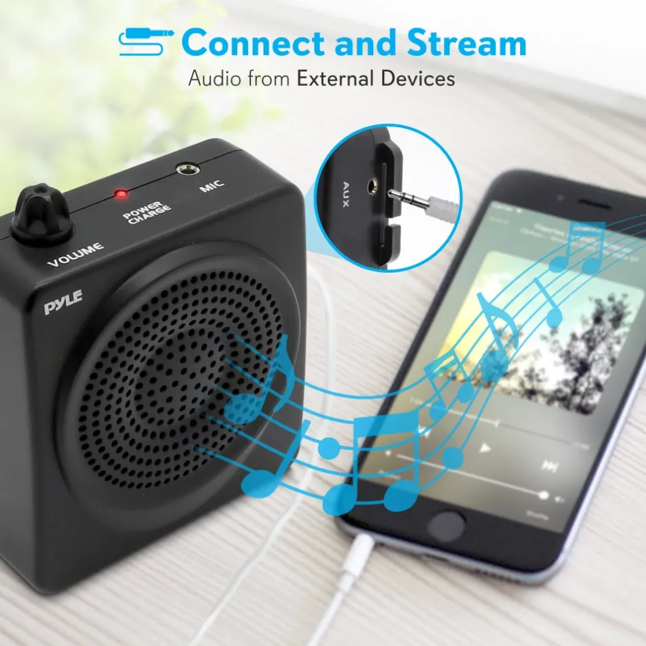 Portable PA Speaker Voice Amplifier - 8hr Battery, Headset Mic, Compact<Pyle Discount