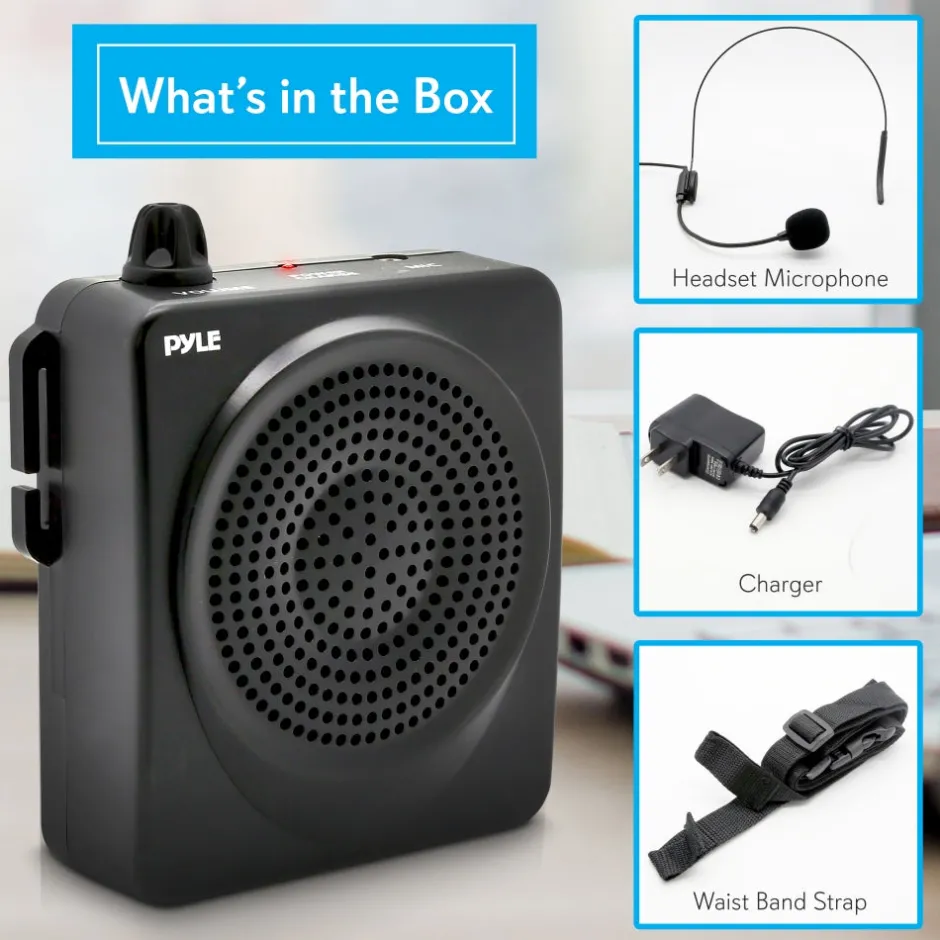 Portable PA Speaker Voice Amplifier - 8hr Battery, Headset Mic, Compact<Pyle Discount