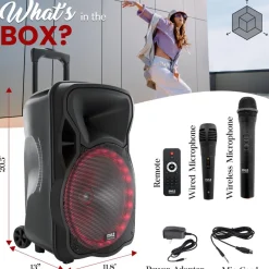 Portable Pa Speaker With Led Lights<Pyle Hot