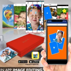 Portable Photo Printer - Instant Wireless Prints, 291dpi, Red<SereneLife Hot
