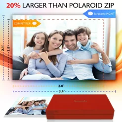 Portable Photo Printer - Instant Wireless Prints, 291dpi, Red<SereneLife Hot