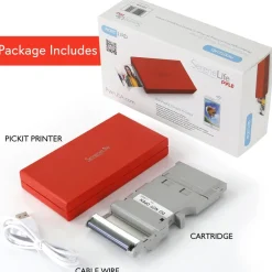 Portable Photo Printer - Instant Wireless Prints, 291dpi, Red<SereneLife Hot