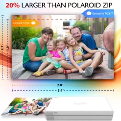 Portable Photo Printer - Instant Wireless Printing, 291dpi, Compact Size<SereneLife New