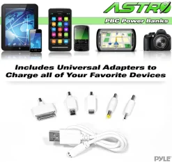 Portable Power Bank 3,000mAh Long-Lasting Lithium Ion Battery<Pyle New