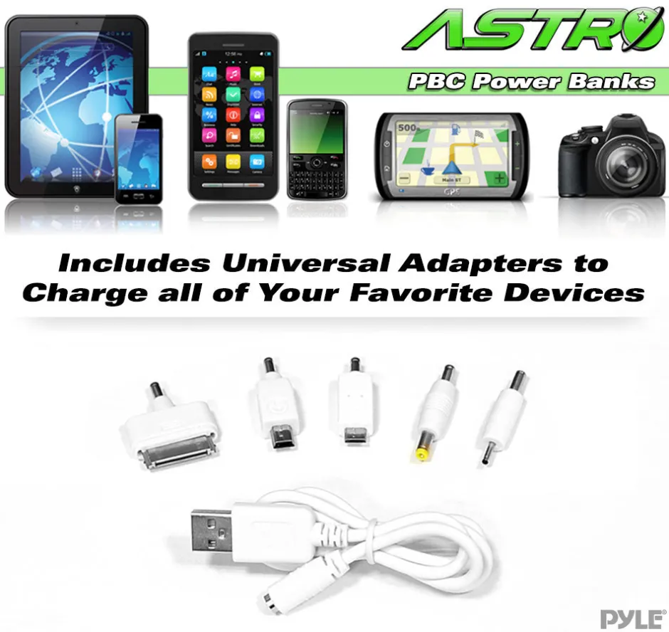 Portable Power Bank 3,000mAh Long-Lasting Lithium Ion Battery<Pyle New