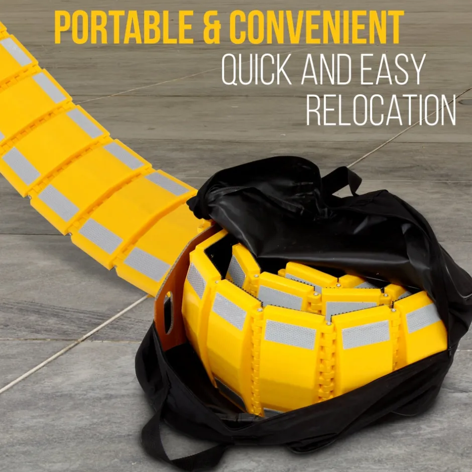 Portable Speed Bump - Quick Deploy, Reinforced Polyprone, Yellow<Pyle Best