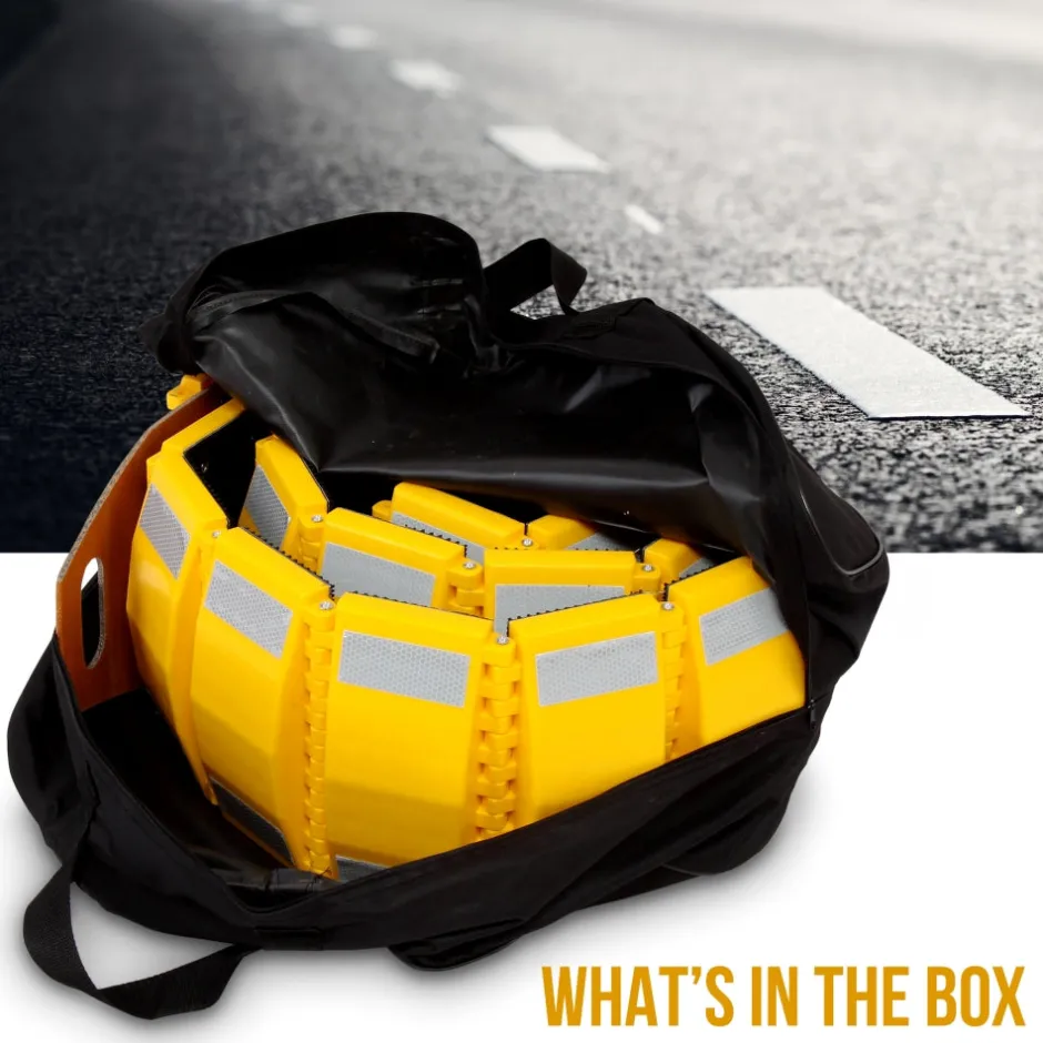 Portable Speed Bump - Quick Deploy, Reinforced Polyprone, Yellow<Pyle Best