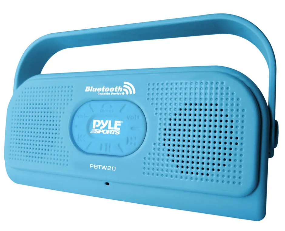 Portable Waterproof Speaker, 15hr Battery, Bluetooth, Blue<Pyle Clearance