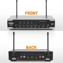 Portable Wireless Mic System - Crisp Audio, Bluetooth, Dual Handheld Mics<Pyle New
