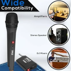 Portable Wireless Microphone System - Crisp Audio, Battery Operated<Pyle Outlet