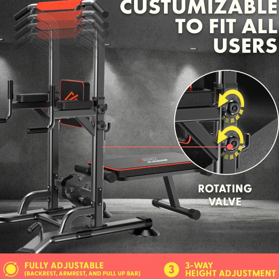 Pull-Up Workout Station, Strengthen Upper Body, Heavy Duty Steel Frame<SQUATZ Clearance