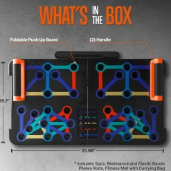 Push Up Board Home Workout Equipment Set<SQUATZ Sale
