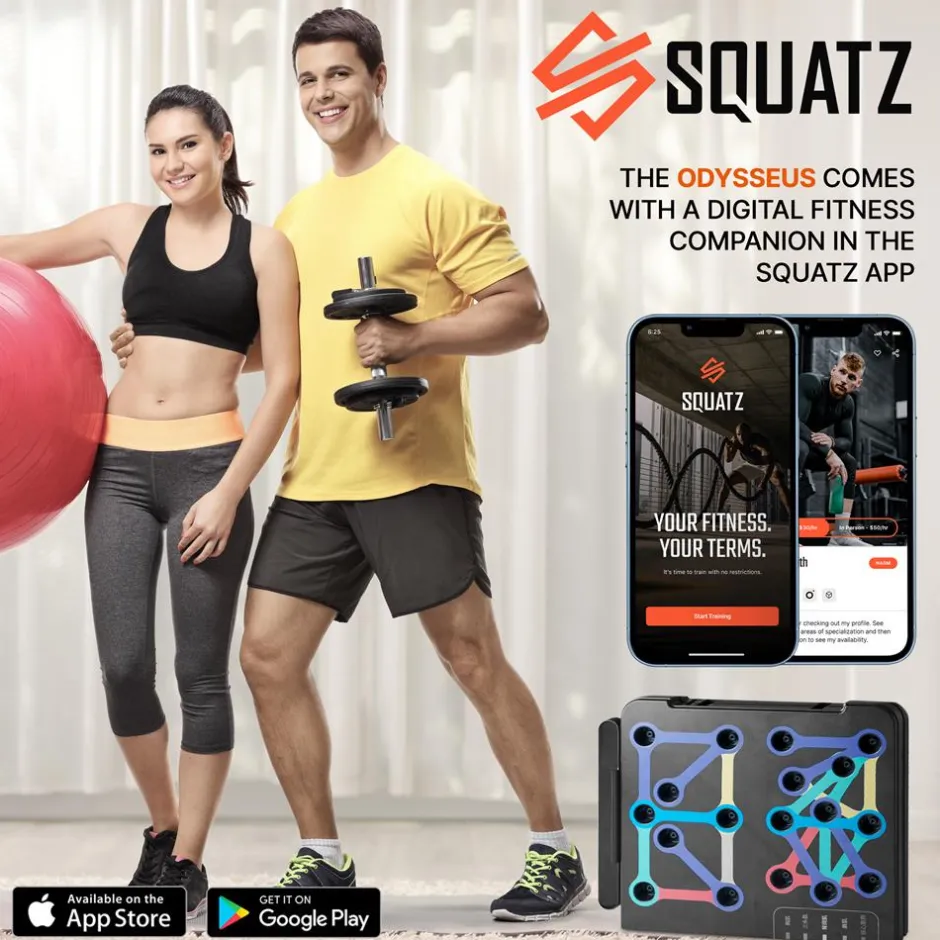 Push Up Board Home Workout Equipment Set<SQUATZ Sale