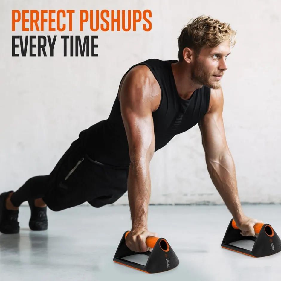 Push Up Rack with Resistance Bands, Anti-Slip Handles, 440lb Capacity<SQUATZ