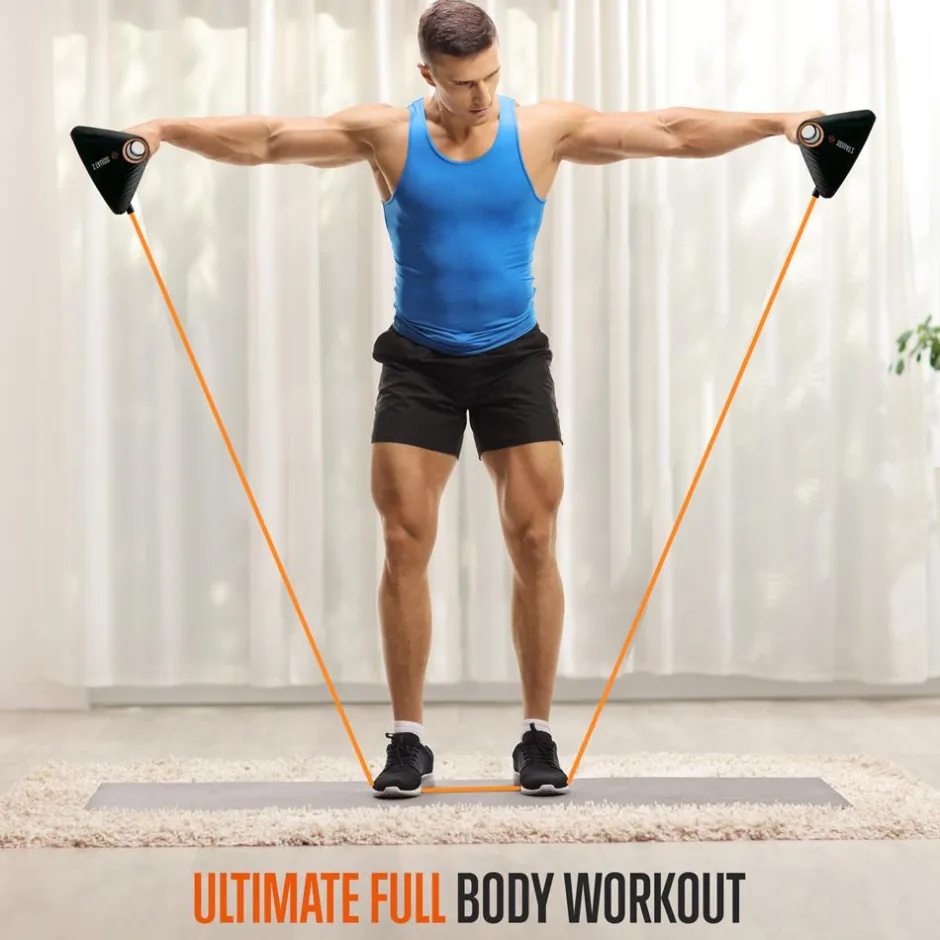 Push Up Rack with Resistance Bands, Anti-Slip Handles, 440lb Capacity<SQUATZ