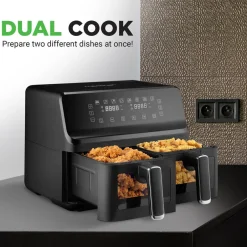 4.4Qt Dual Basket Air Fryer<NutriChef