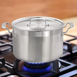 5-Quart Stockpot for Even Heat, Stainless Steel, Induction Compatible<NutriChef Best