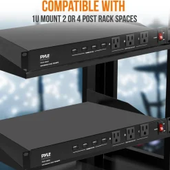 Rack Mount Power Conditioner with USB & AC Outlets<Pyle Outlet