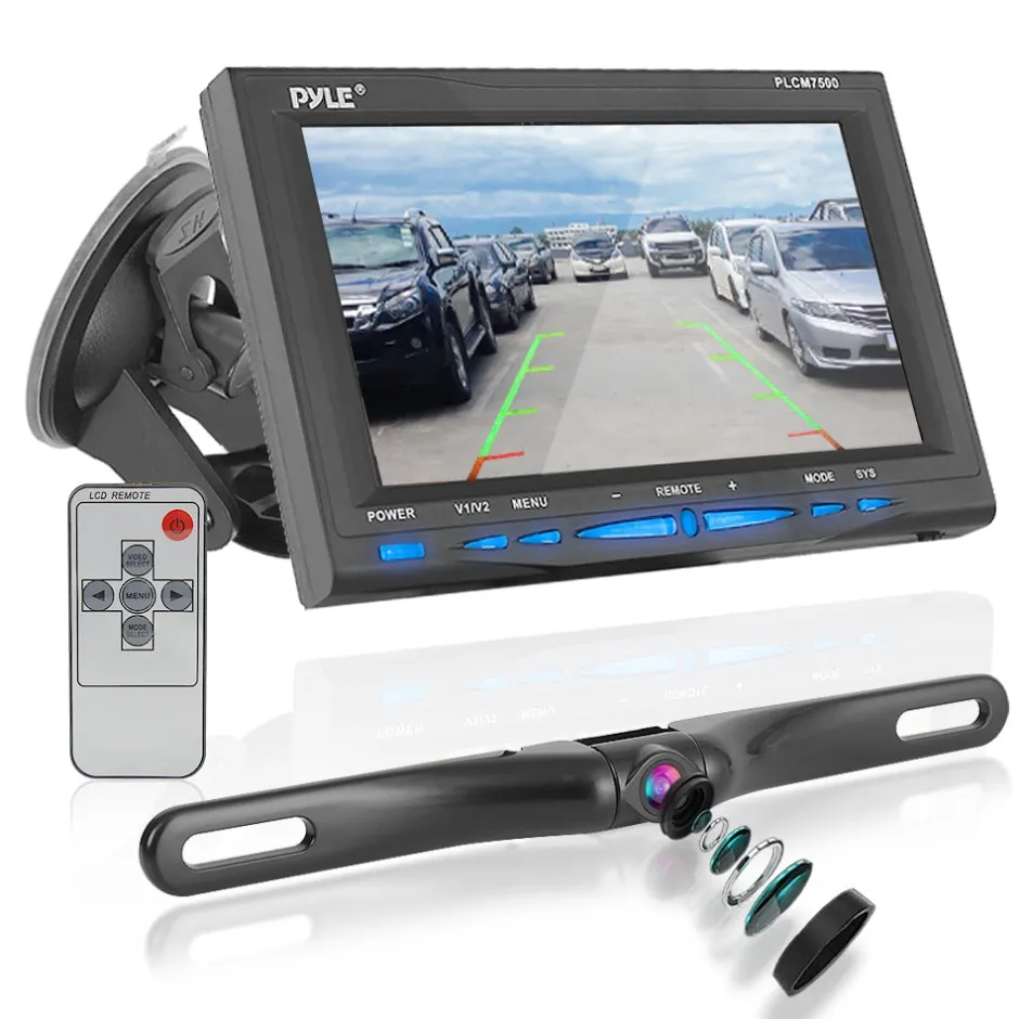 Rear View Backup Camera System, Night Vision, 7" LCD, Waterproof<Pyle Online